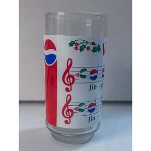 Vintage Christmas Pepsi Cola Glass Jingle Bells Singalong